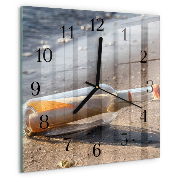 Reloj de vidrio Carta de botella
