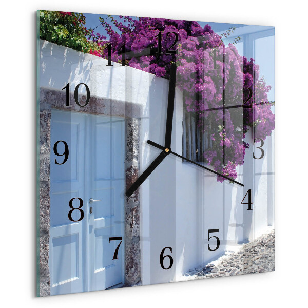 Reloj de vidrio Flores para el hogar