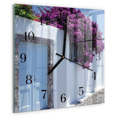 Reloj de vidrio Flores para el hogar