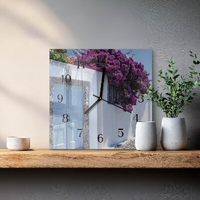 Reloj de vidrio Flores para el hogar