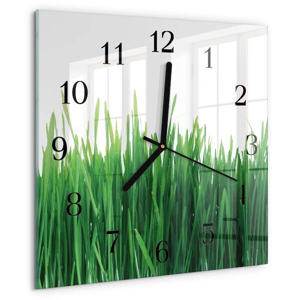 Reloj de vidrio Césped