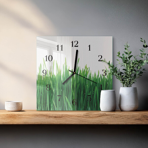 Reloj de vidrio Césped