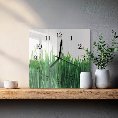 Reloj de vidrio Césped