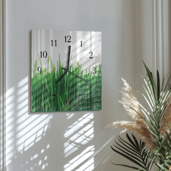 Reloj de vidrio Césped
