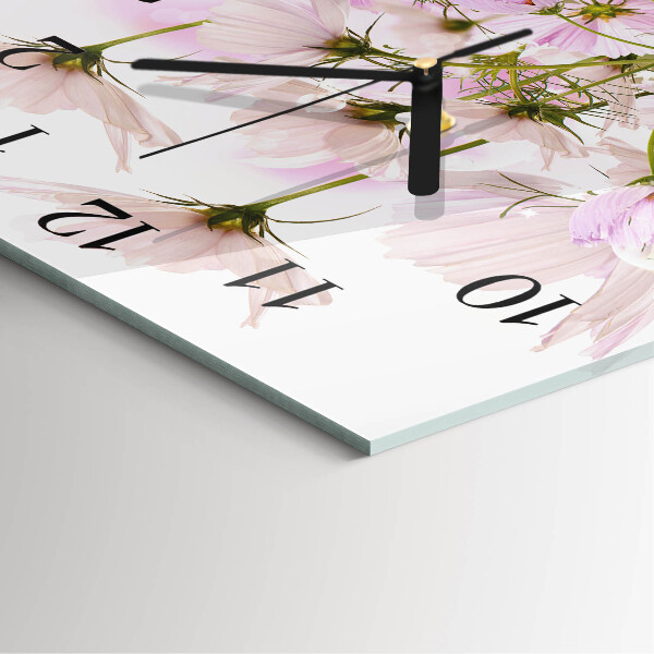 Reloj de vidrio Flores de cosmos