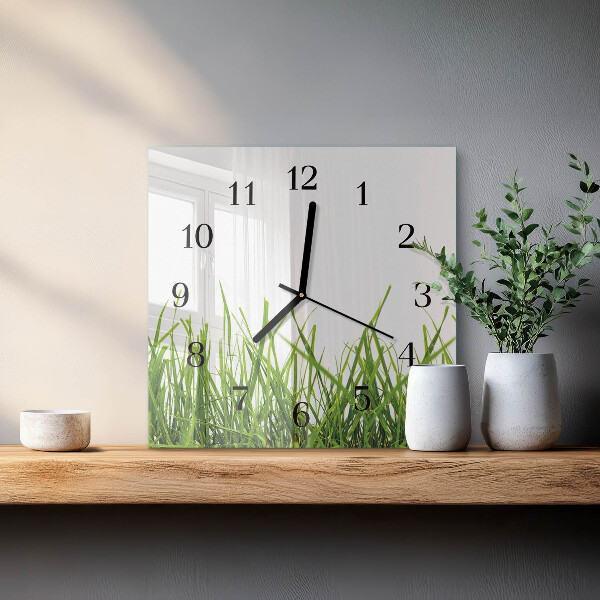 Reloj de vidrio Césped