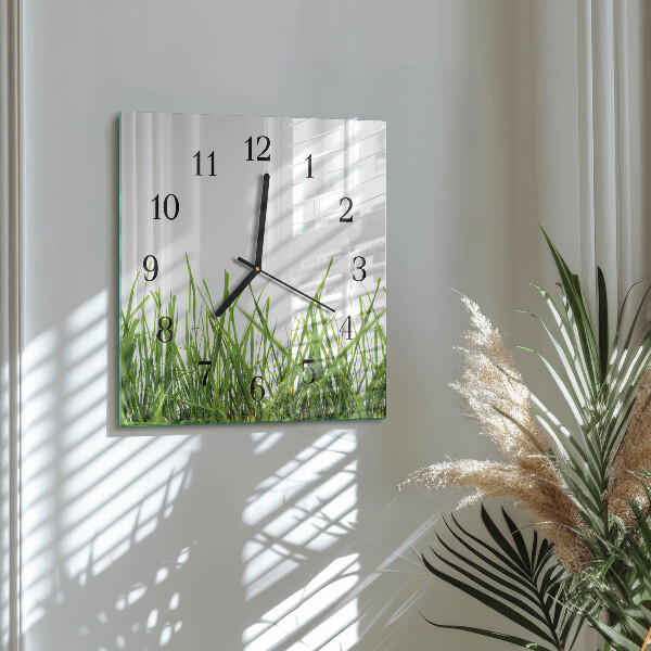 Reloj de vidrio Césped