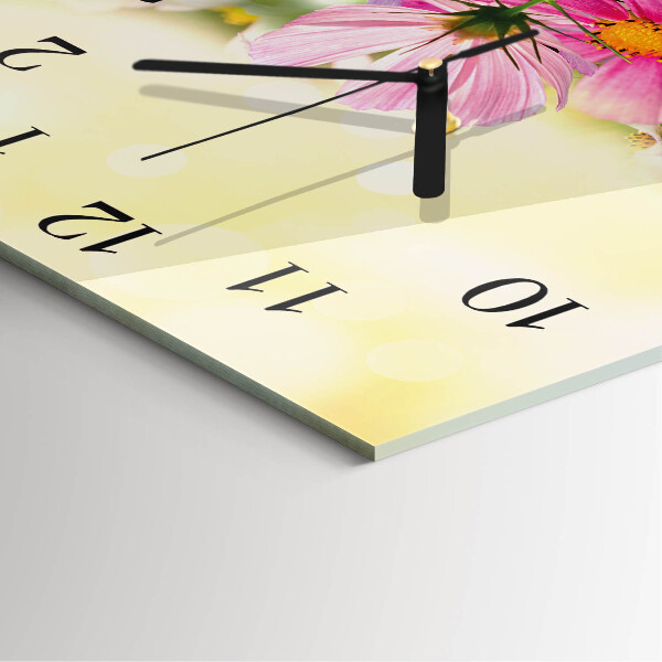 Reloj de vidrio Flores de cosmos