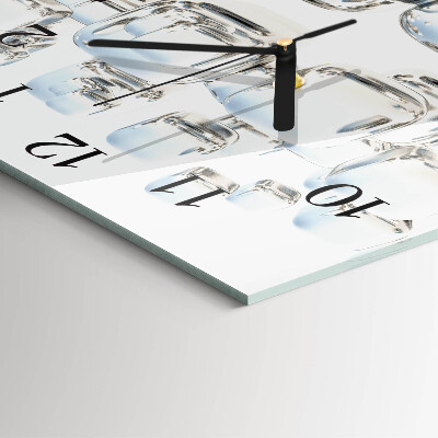Reloj de vidrio cubo 3D