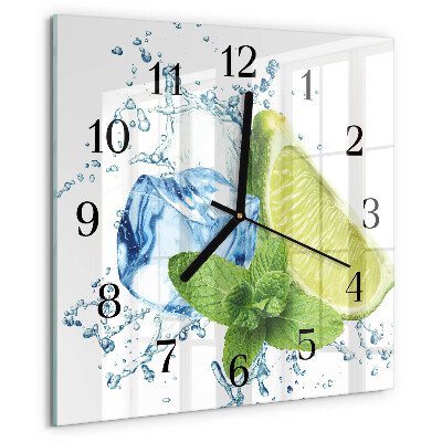 Reloj de vidrio Lima y menta