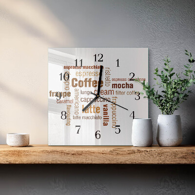 Reloj de vidrio Café