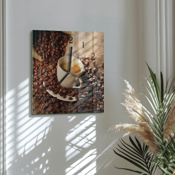 Reloj de vidrio Taza de café