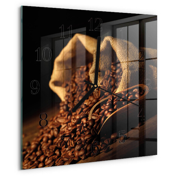 Reloj de vidrio Granos de café