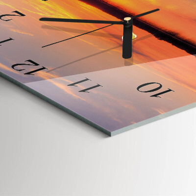 Reloj de vidrio Atardecer