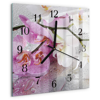 Reloj de vidrio Orquídea