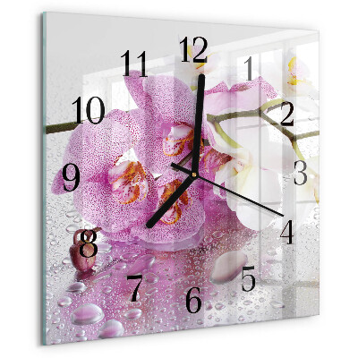 Reloj de vidrio Orquídea