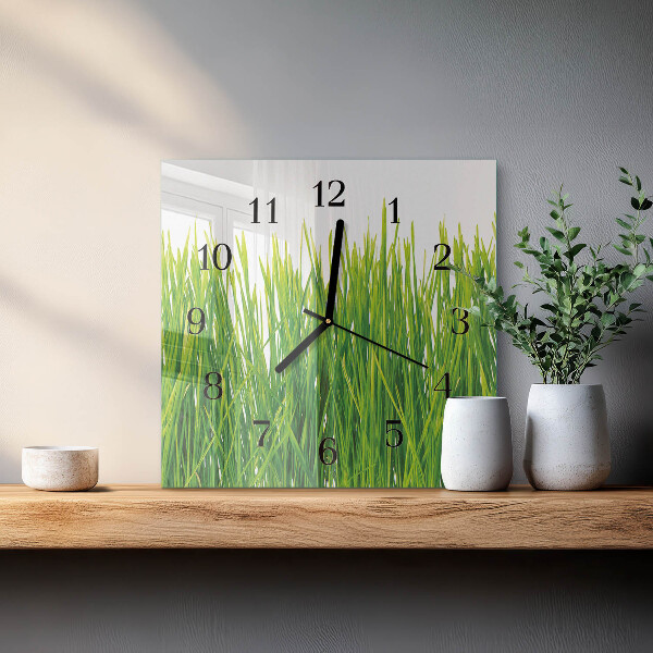 Reloj de vidrio Césped