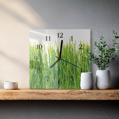 Reloj de vidrio Césped