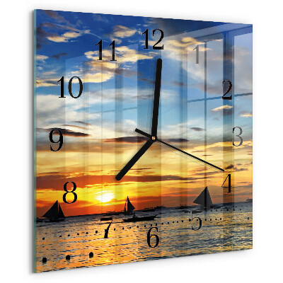 Reloj de vidrio Atardecer
