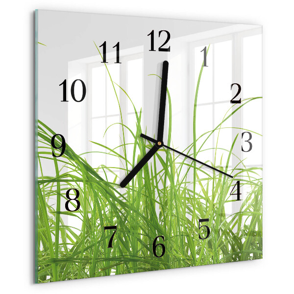Reloj de vidrio Césped