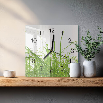 Reloj de vidrio Césped