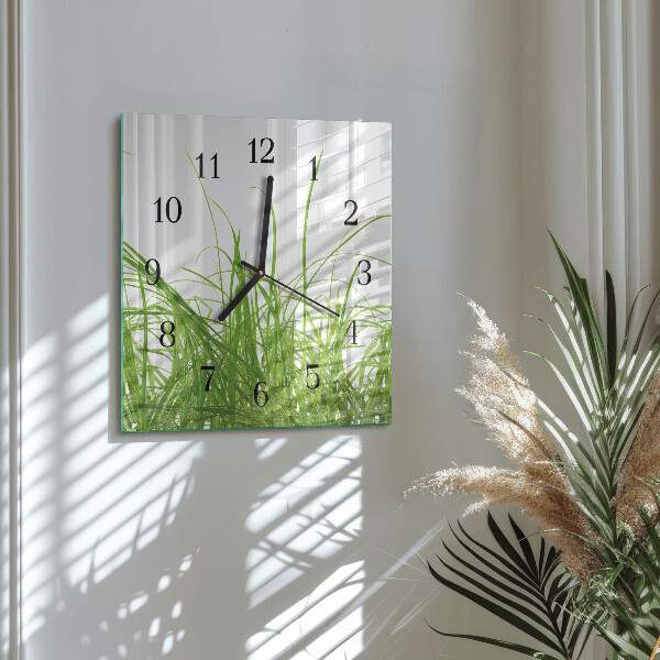 Reloj de vidrio Césped
