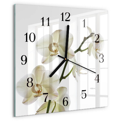Reloj de vidrio Orquídea