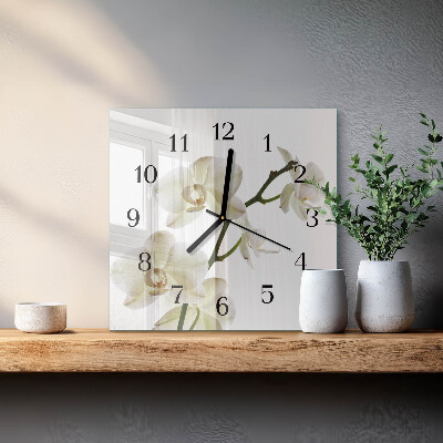 Reloj de vidrio Orquídea