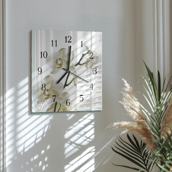 Reloj de vidrio Orquídea
