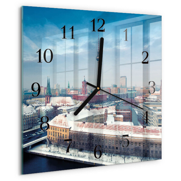 Reloj de vidrio Ciudad de invierno