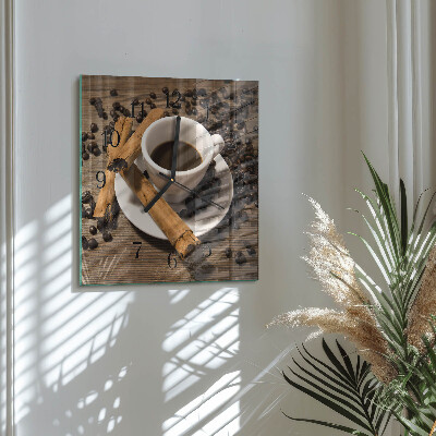 Reloj de vidrio Café con canela