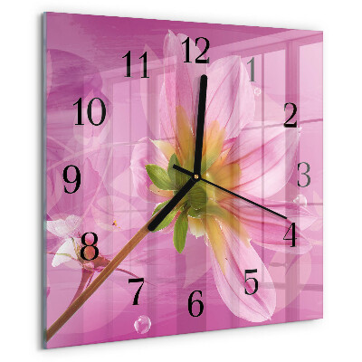 Reloj de vidrio Flor