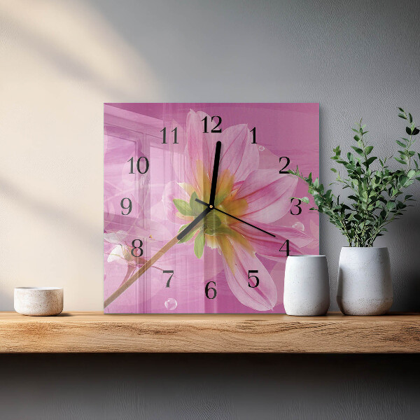 Reloj de vidrio Flor
