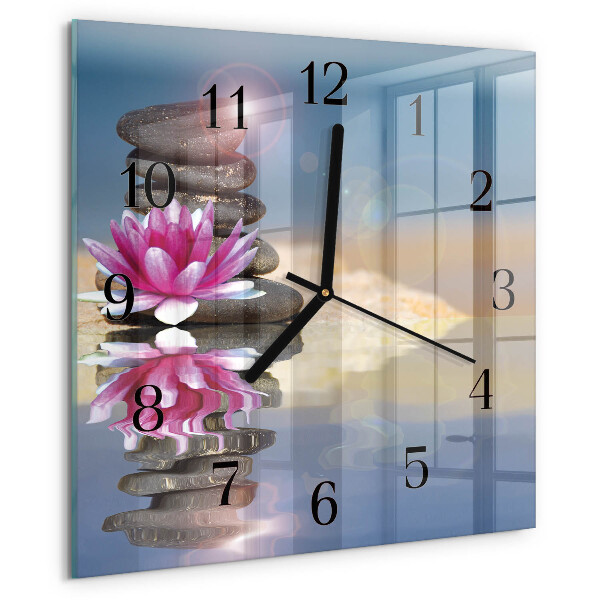 Reloj de vidrio Piedras de agua