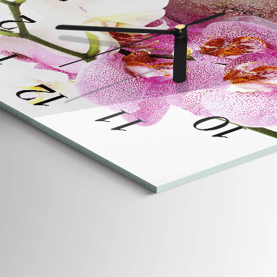 Reloj de vidrio Orquídea