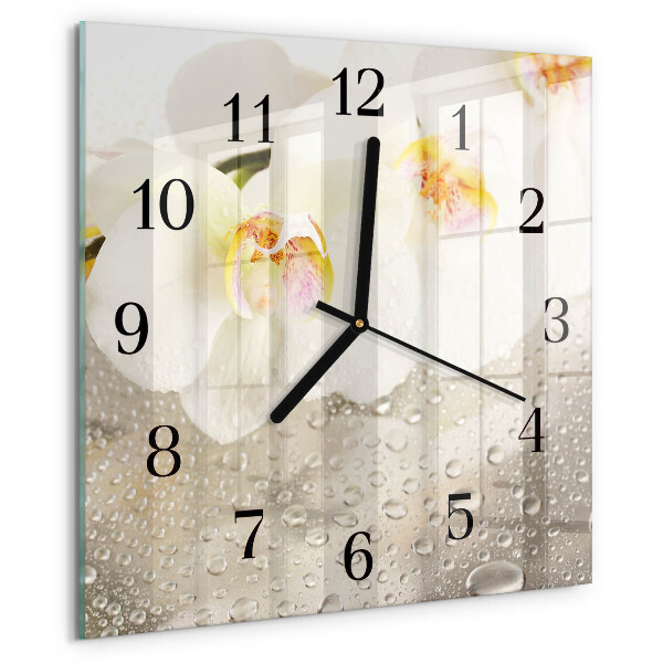 Reloj de vidrio Orquídea