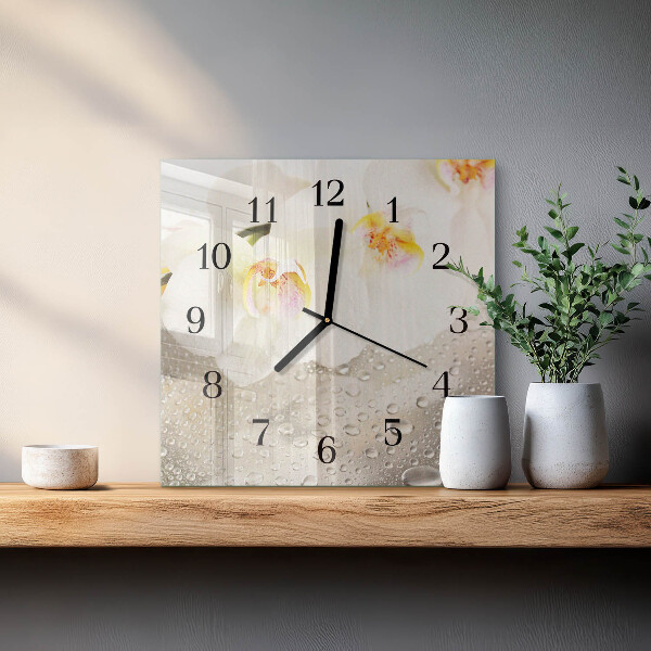 Reloj de vidrio Orquídea