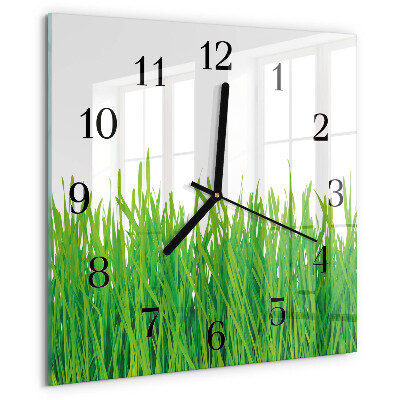 Reloj de vidrio Césped