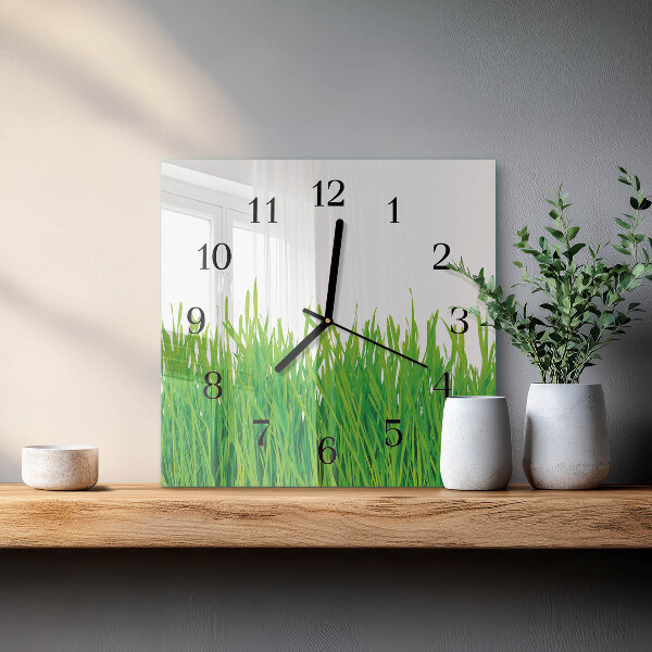 Reloj de vidrio Césped