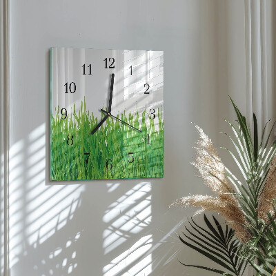 Reloj de vidrio Césped