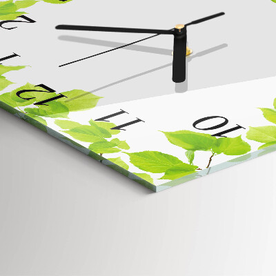 Reloj de vidrio Hojas