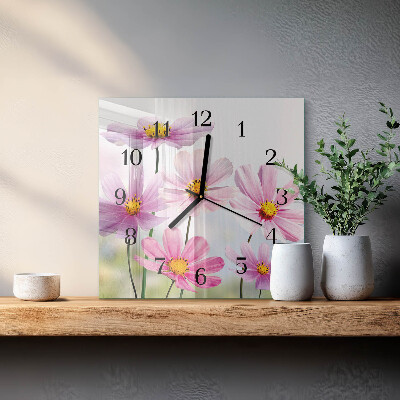 Reloj de vidrio Flores