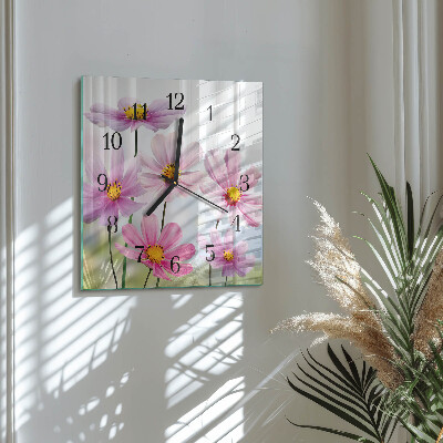 Reloj de vidrio Flores
