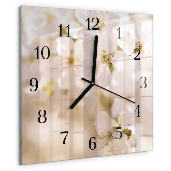 Reloj de vidrio Flores