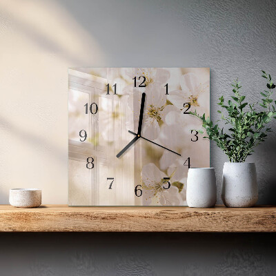 Reloj de vidrio Flores