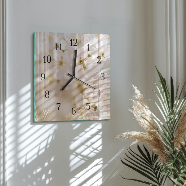 Reloj de vidrio Flores