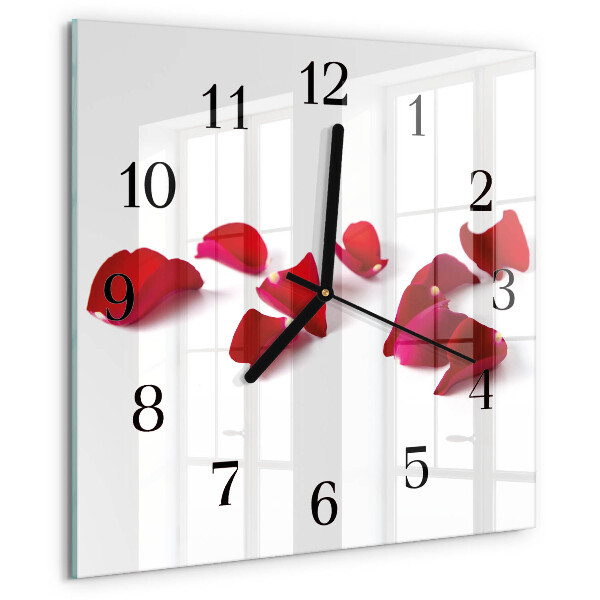 Reloj de vidrio Pétalos de rosa