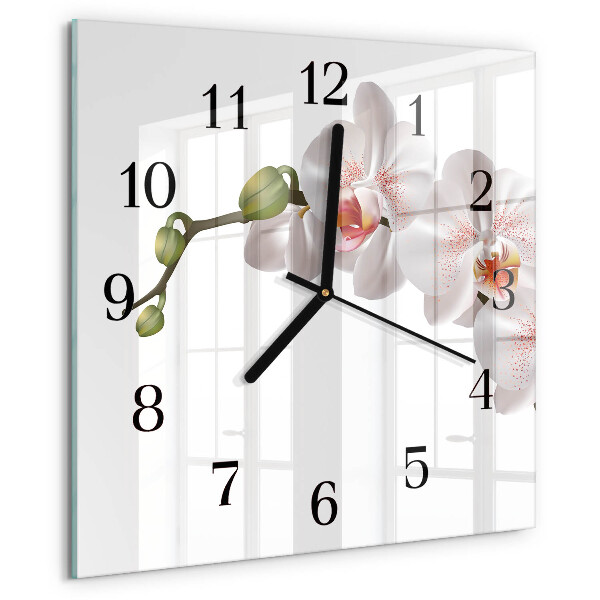 Reloj de vidrio Orquídea
