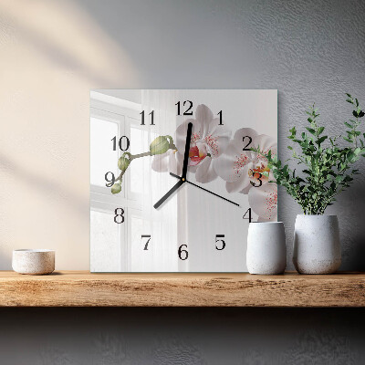 Reloj de vidrio Orquídea