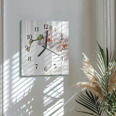 Reloj de vidrio Orquídea